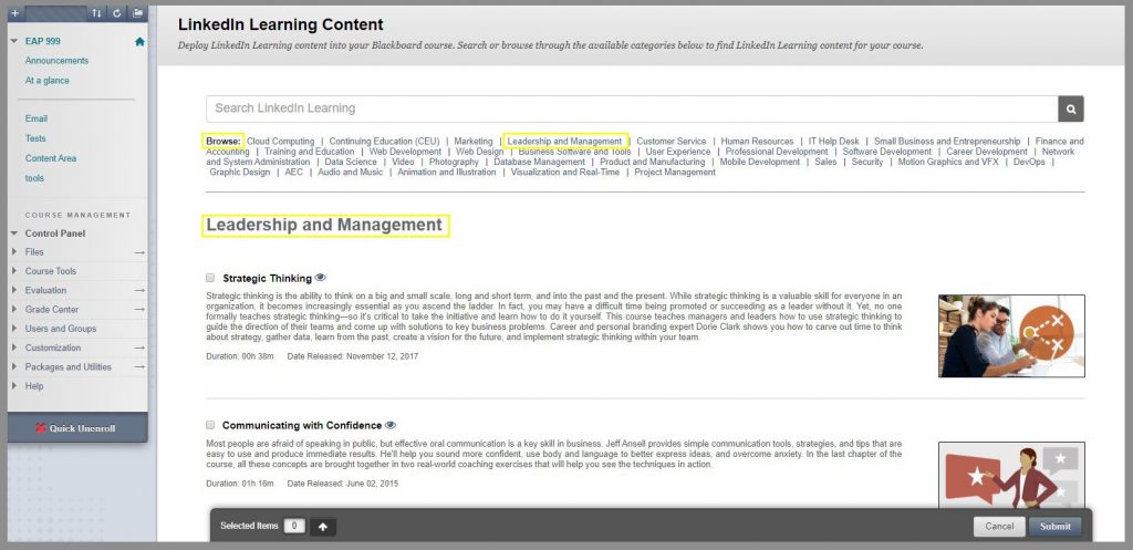 linkedin browse | The American College of Greece – Blackboard